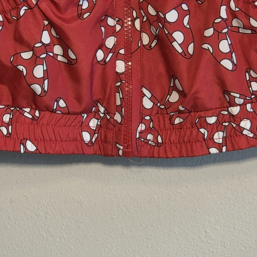 Disney Parks Authentic Disneyland Kids Minnie Mouse Polka Dot Bow Raincoat XL